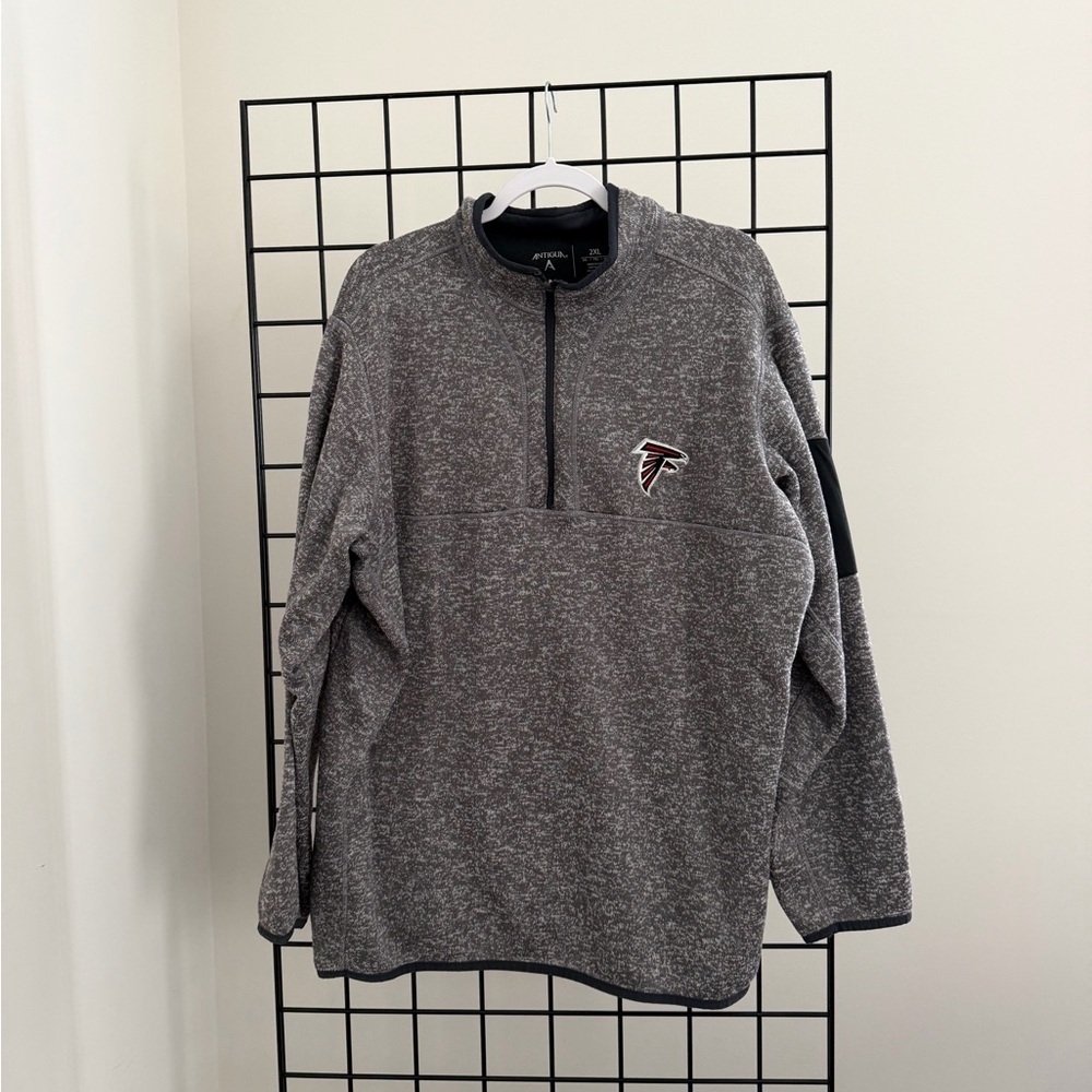 Antigua Men's Charcoal Zip-Up Sweater